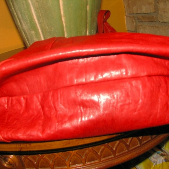 JUNIOR DRAKE Athena RED Imp. Leather HB~NWOT - Picture 9 of 13